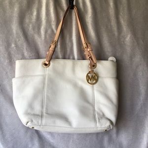 Authentic Michael Michael Kors Cream Leather